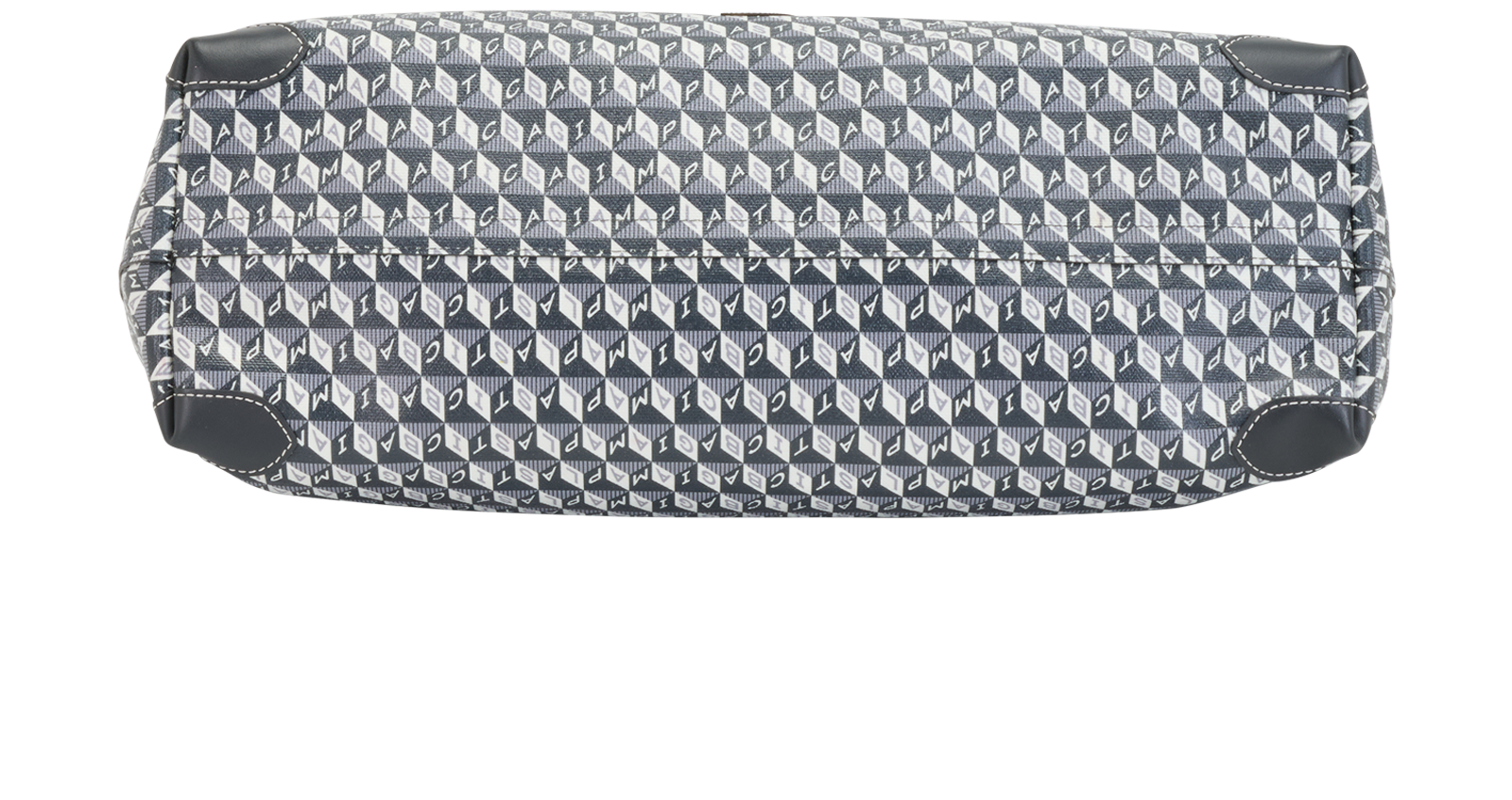 I Am A Plastic Bag Zipped Tote, &pound;275, Handbags, Grey, Canvas, Top view